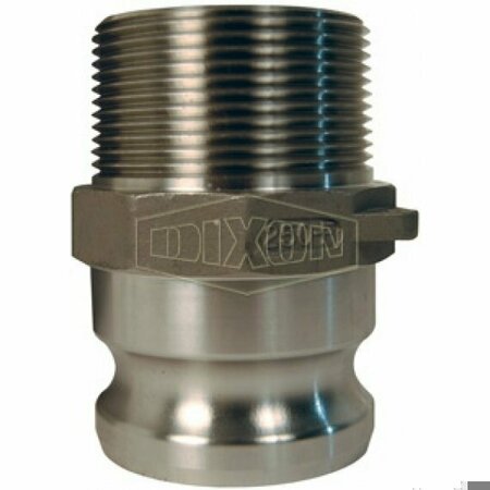 DIXON Type F Cam and Groove Adapter, 1/2 in, Male Adapter x MNPT, 316 SSss Steel G50-F-SS
